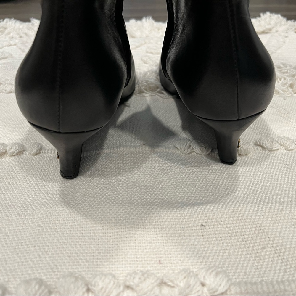 RARE Gucci Designer Black Leather Knee High Wedge Luxury Boots Size 40 - Picture 14 of 15